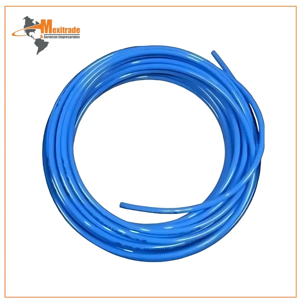 Manguera para aire 6 mm x 25 mts poliuretano azul