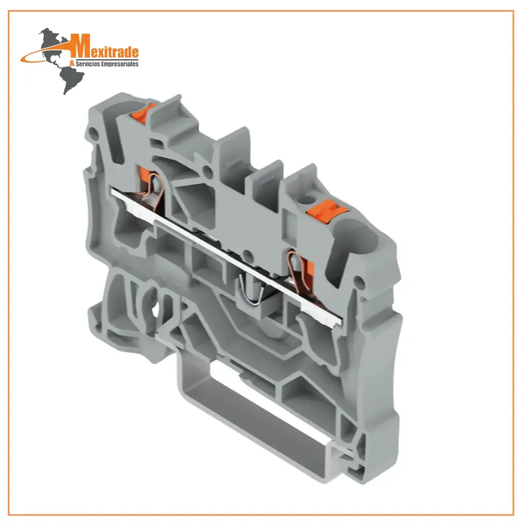 2-conductor through terminal block