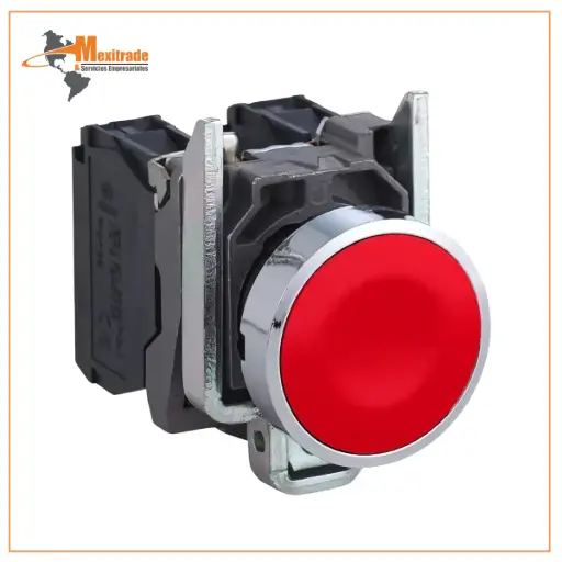 [XB4BA42] Pulsador rasante XB4BA42 SCHNEIDER Contactos NC rojo