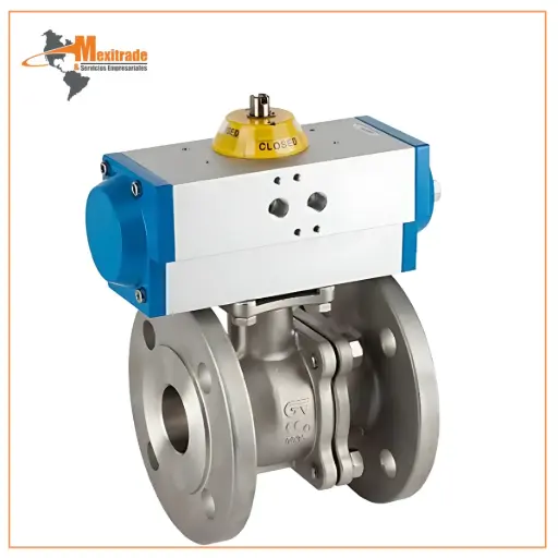 [002-00379] Válvula de Bola 4” JAMESBURY Bridada 150 con Actuador Neumático