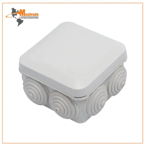 [576185] Caja Precisión PST-0808-ER 89x89x50 mm Blanca con 7 Glándulas