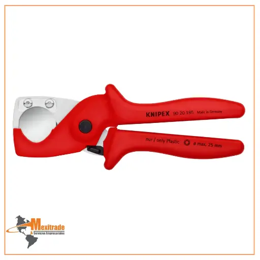 [90 20 185] Cortatubos PlastiCut® KNIPEX 90 20 185 para tubos flexibles y plástico reforzado, 185 mm