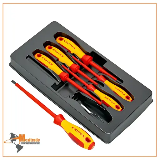 [00 20 12 V01] KNIPEX 00 20 12 V01 – Surtido de desarmadores VDE aislados para electricistas