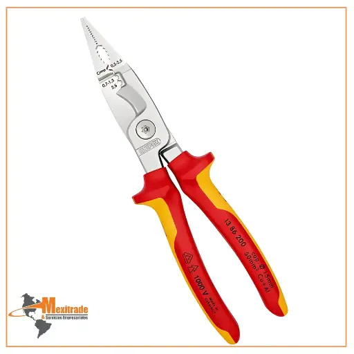[13 86 200 SB] Knipex 13 86 200 SB – Alicate eléctrico multifunción profesional 200 mm
