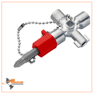 Llave para gabinete KNIPEX 44 mm – Para gabinetes eléctricos y sistemas de paso estándar