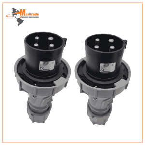 Clavija aérea 125A 3P+T 500VCA 7h Negro IP66-IP67