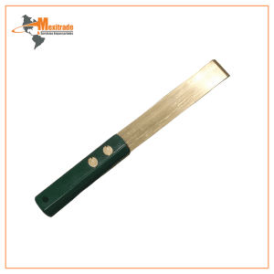 Raspador plano de latón con mango, resistente
