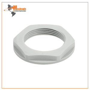 Contratuerca para Glándula M20 | Plástico Gris - Rosca Métrica de Seguridad