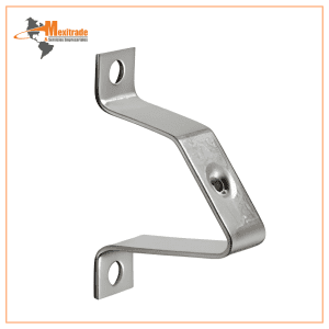 Pie de montaje para carril de montaje, plata, acero, M 5, ancho: 18 mm