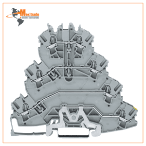 Borna de carril de cuatro pisos, para conexión del motor 2,5 mm² WAGO