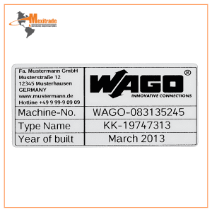 Placas de identificación, 70 x 33 mm, colores plateados WAGO