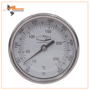 Termómetro bimetálico modelo 30 de 1/2 pulgada MNPT CBM