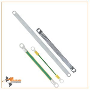 Trenza Plana de Puesta a Tierra Aislada - 1x4 / M8 / 300mm