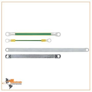 Cables de puesta a tierra / Trenzas planas de puesta a tierra FLAT GROUND STRAP/PRESS 1X6/M6/200MM