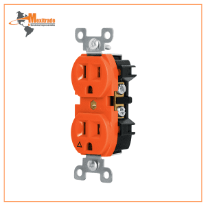Contacto Dúplex Arrow Hart AHIG5262RN Tierra Aislada 15 A 125 V Color Naranja