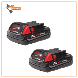 Paquete por dos baterías compactas M18 REDLITHIUM™