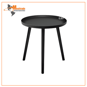 Set de Mesas Auxiliares Minimalistas LINGLUCKY – Juego de 2 Piezas (Negro)