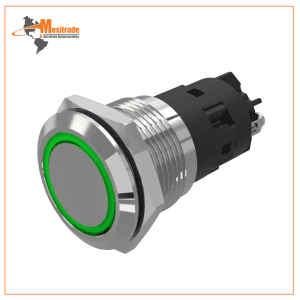 Indicador LED EAO 82, Verde, Ø montaje 19mm, 24V ac/dc, IP65, IP67