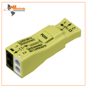 Conector WAGO 873-902 | Desconexión de Luminaria 2 Polos - Amarillo