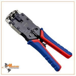 Pinza para ponchar terminales Western, 200 mm con fundas dobles bruñidas