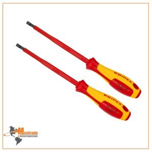 Desarmador KNIPEX 98 20 55 para tornillos ranurados, mango 232 mm