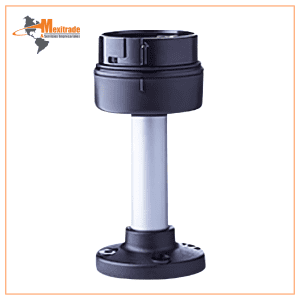 Base de tubo montada en tubo de aluminio con pie de plástico