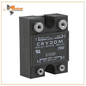 D1D20 – Relé sólido 20A SPST-NO entrada 3.5V-32V montaje en panel