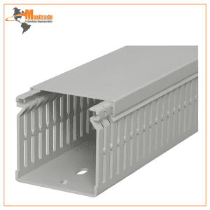 Canaleta Ranurada Weidmüller Gris 80x40mm (2 Metros) – Con Tapa