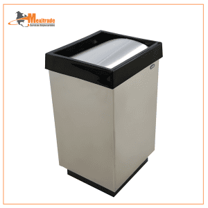 Contenedor Cubo  Balancín Acero 26x26x39:  de acero  inoxidable con  acabado pulido