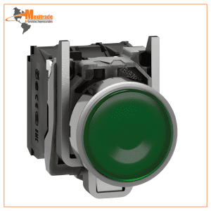 Pulsador Verde Iluminado Ø22 mm Schneider XB4BW33M5 240 V 1 NA + 1 NC